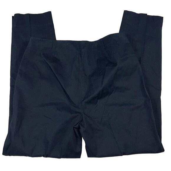 Lafayette 148 Brushed Cotton Flat Front Ankle Dress Pants Navy Blue Size 8 - Picture 3 of 9